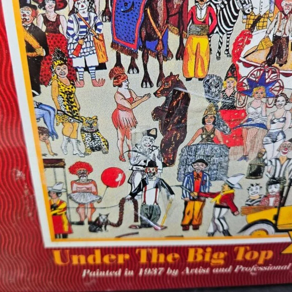 3000 Piece Jigsaw Puzzle Under The Big Top Circus Bits and Pieces 33 x 16 In New